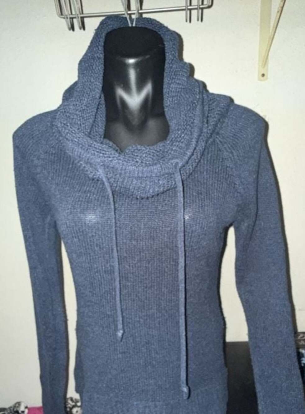 Columbia Women's Navy Blue Cowl Neck Knit Sweater